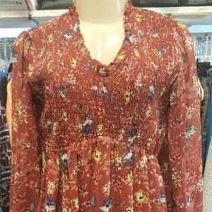 Hailey and Company Smocked Layered Flowy Dress